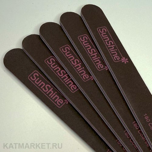 Пилка SunShine Прямая 180/240 Brown, блок 25шт 60607356