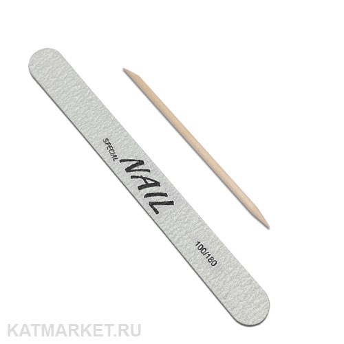 Набор Пилка SpecialNail тонкая деревянная 100/180, Апельсиновая палочка 60618272