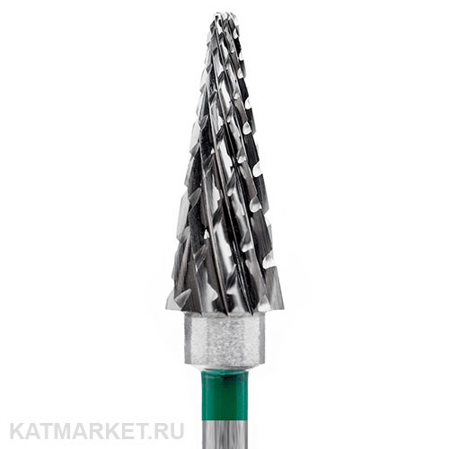 Кристалл Твердосплавная фреза 14160 конус зеленый, для левшей 70514160