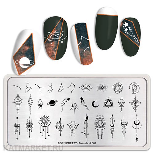 BornPretty Пластина для стемпинга Tassels L001 60501091