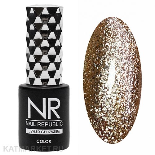 NR 10мл Гель-лак 384 жидкий кристалл, Оранжевый 11708384