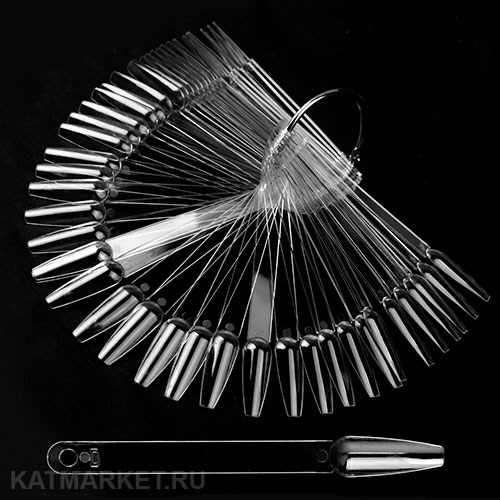 Палитра Веер Балерина на кольце 50шт, прозрачная 60806101