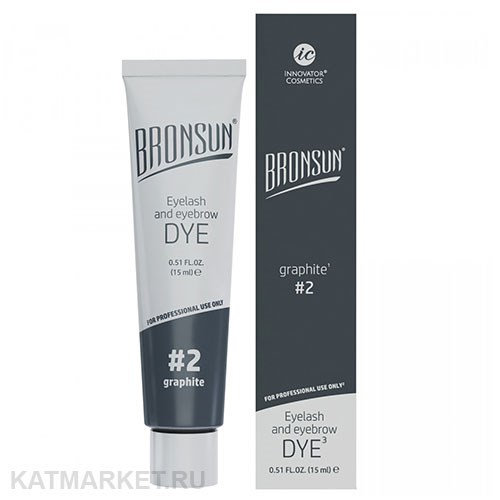 Bronsun Краска для ресниц и бровей, цвет графит #2 15мл 83602120