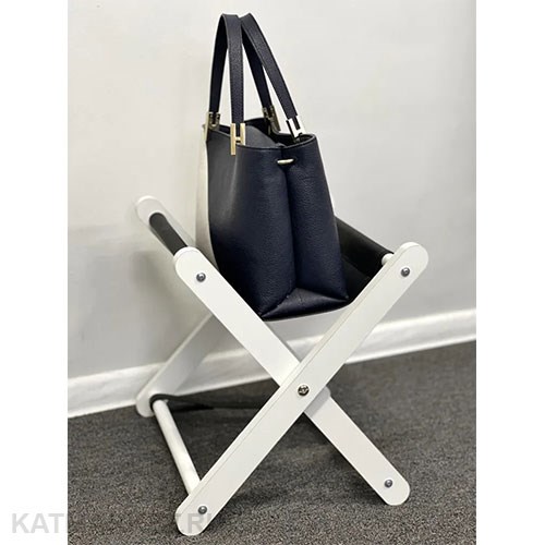 Стульчик под сумку клиента белый - черный 60830002
