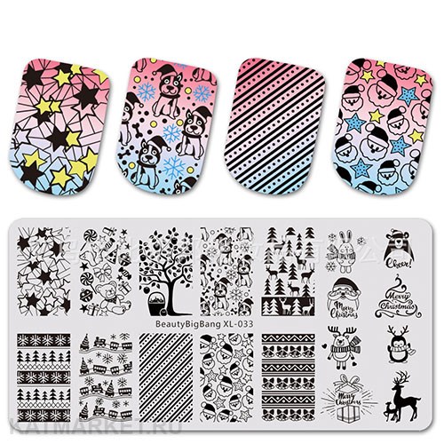 BeautyBigBang Пластина для стемпинга XL 033 60506033