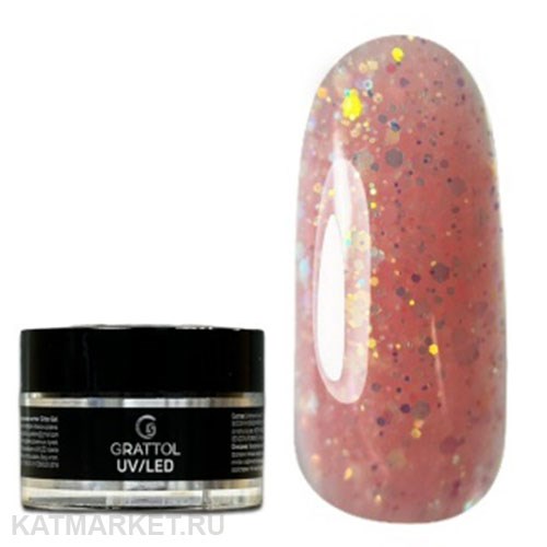 Grattol 15мл Opal 12 Гель для моделирования с шиммером 10630312
