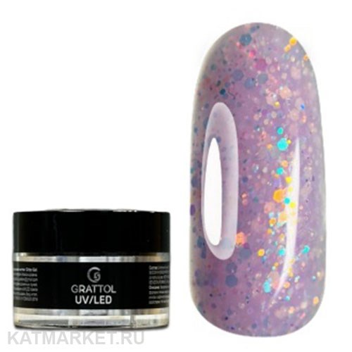 Grattol 15мл Opal 13 Гель для моделирования с шиммером 10630313