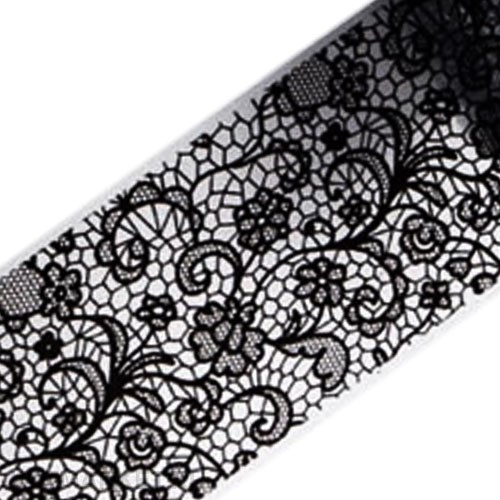 Фольга 50см Черное Кружево 02 61508002