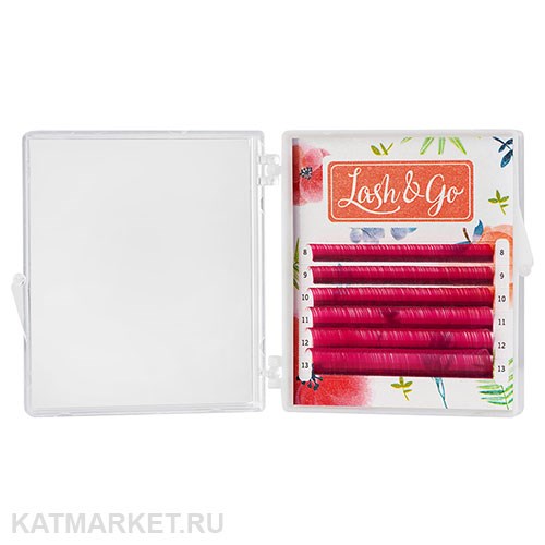 Lash&Go Цветные ресницы микс 0,07/C/7-12 mm Розовый (6 линий) 81210001