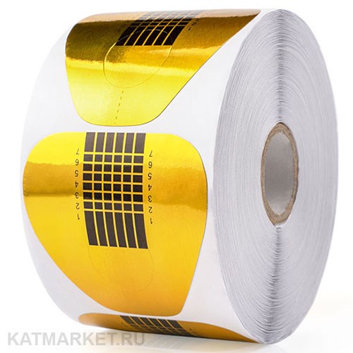 Формы для наращивания широкие 500шт, золото 60810026