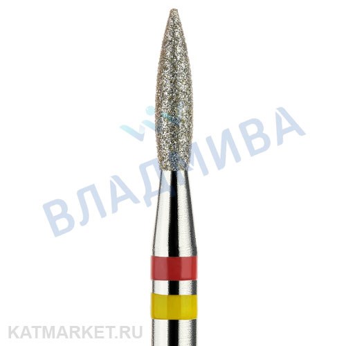 Владмива Фреза алмазная, пламя 1,8 мм, красно-желтая 806.104.243.514.018G 70601718