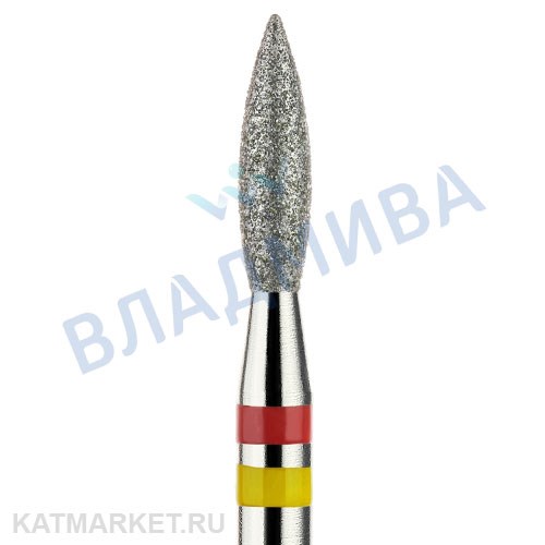 Владмива Фреза алмазная, пламя 2,1 мм, красно-желтая 806.104.243.514.021G 70601721