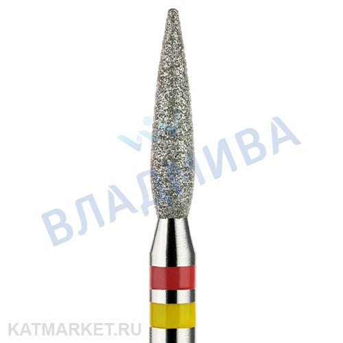 Владмива Фреза алмазная, пламя 2,1 мм, красно-желтая 806.104.244.514.021КG 70601722