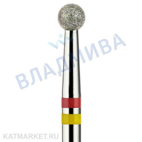 Владмива Фреза алмазная, шар 3,1 мм, красно-желтая 806.104.001.514.031G 70608431
