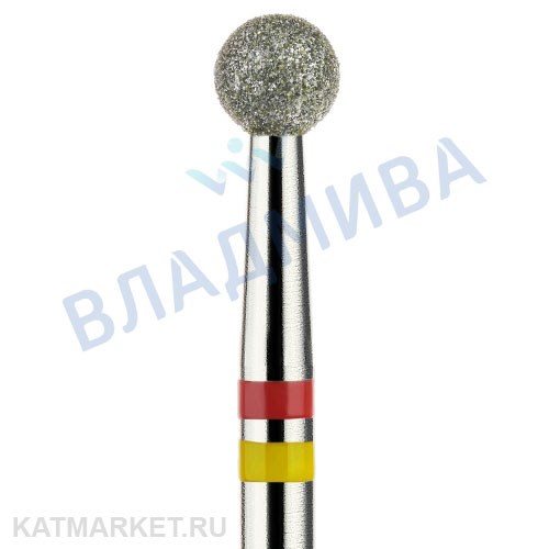 Владмива Фреза алмазная, шар 3,5 мм, красно-желтая 806.104.001.514.035G 70608435