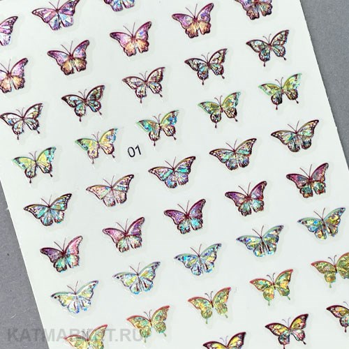 Фольгированные Наклейки PopFinger 01 фольгированные бабочки 61212101