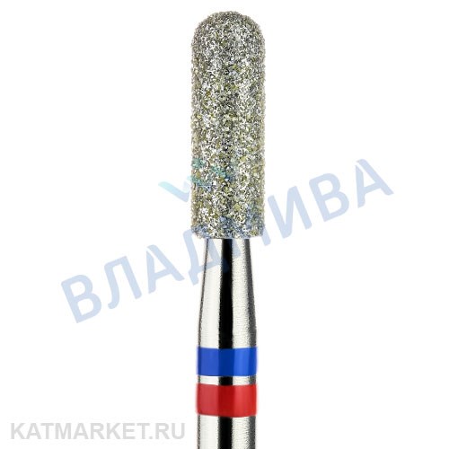Владмива Фреза алмазная, цилиндр скругленный 2,7 мм, сине-красная 806.104.141.524.027G 70613527