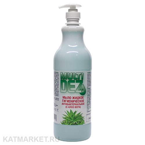 MultiDez 1л Мыло жидкое гигиеническое алоэ вера, дозатор 32201402