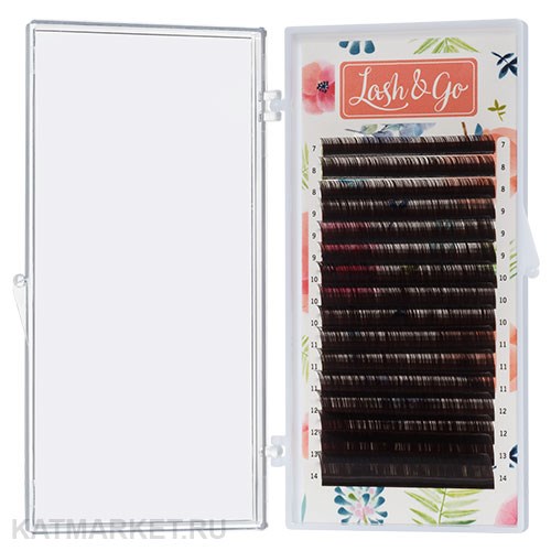 Lash&Go Коричневые ресницы микс 0,07/M/7-14 mm Эспрессо (16 линий) 81204411
