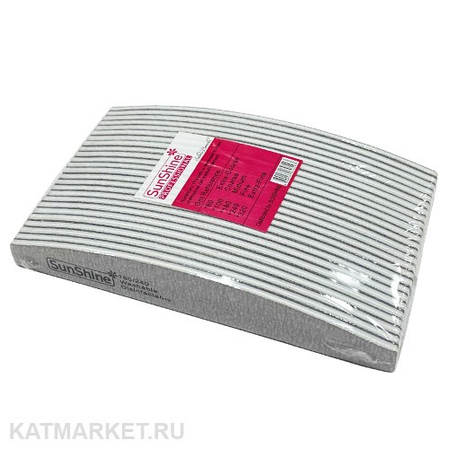 Пилка SunShine Луна 180/240 серая, блок 25шт 60607511