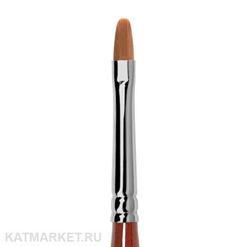 Roubloff GN33R Кисть овальная для геля из коричневой синтетики #6 61104066