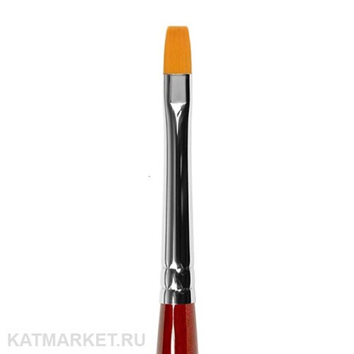 Roubloff GC23R Кисть плоская для геля из синтетического волокна #6 61104096