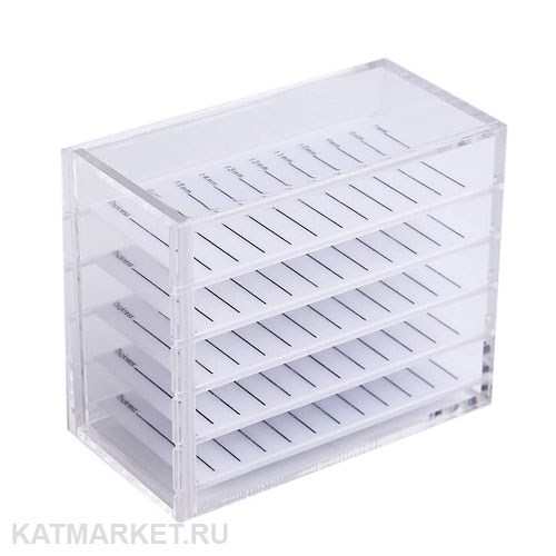 Лэшбокс пластиковый прозрачный + 5 планшетов 81001331