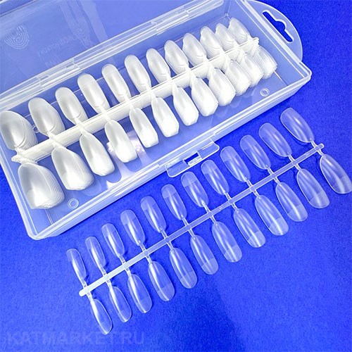 Гелевые типсы Овал матовые 240шт 60828112