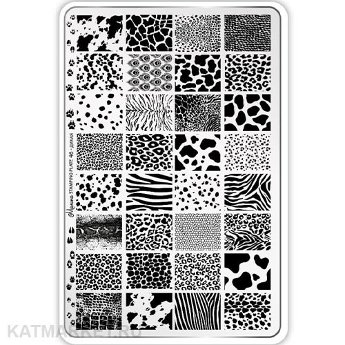 Малина Пластина для стемпинга 46 "Дикая" (+ демолист) 60513146