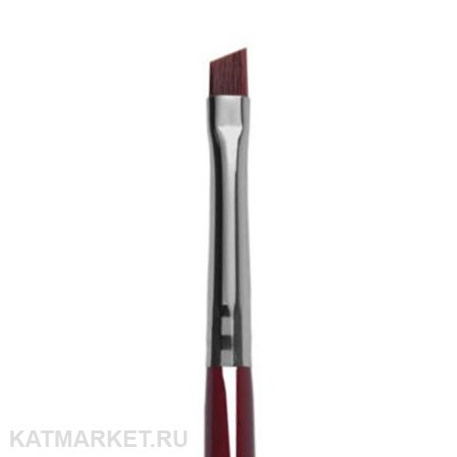 Roubloff Cra06 Кисть наклонная из синтетики вишневой для бровей и подводки ресничного края #6 61107026