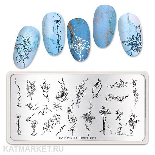 BornPretty Пластина для стемпинга Texture L010 60501020