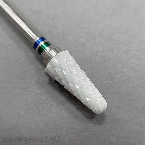 Divinail Керамическая фреза, конус, зелено-синяя 70000044