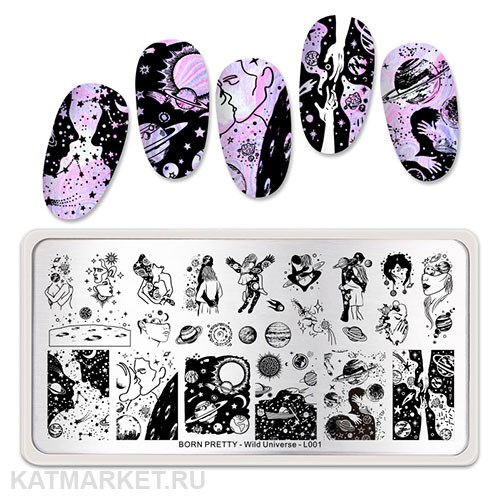 BornPretty Пластина для стемпинга Wild Universe L001 60501371