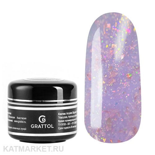 Grattol 15мл Farfor 17 Гель для моделирования с шиммером 10630017