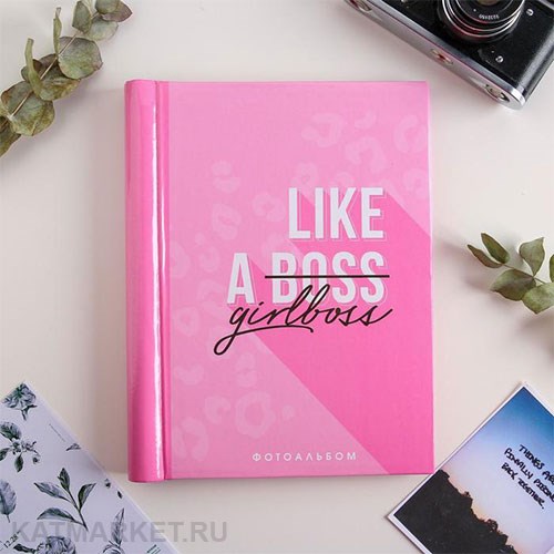 Альбом для наклеек и слайдеров "Like a girlboss" 10 магнитных листов 60825001