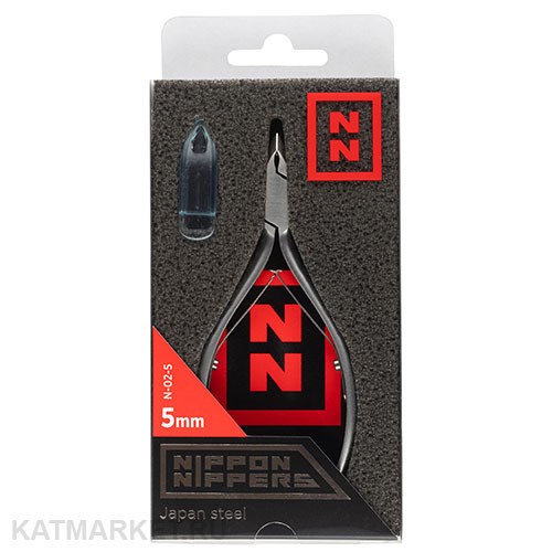 Nippon Nippers Кусачки для кутикулы NN_N-02-5 Лезвие 5мм, двойная пружина, матовые 40501025