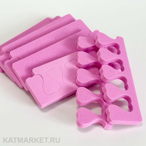 Разделители для пальчиков, розовые, 100шт (50 пар) 60813201