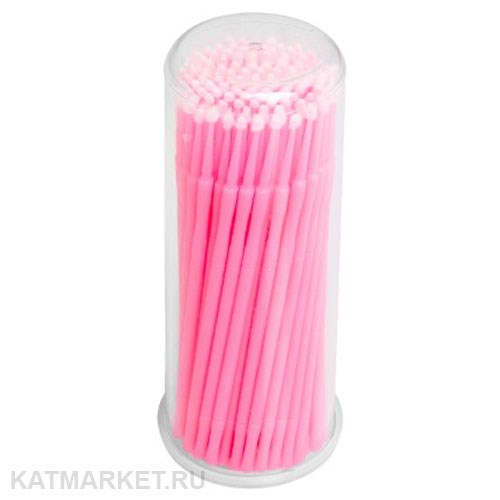 Микробраши 100шт, розовые 81001001