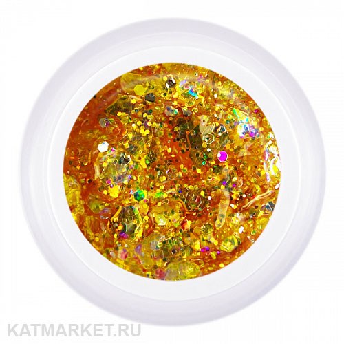 PN 5г Korean Gold Гель для дизайна с глиттером 10985005