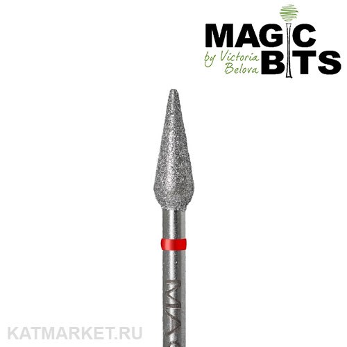 Magic Bits Фреза алмазная капля педикюрная 4,2мм, мягкий, КАПк 71102142