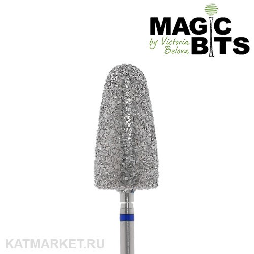 Magic Bits Фреза алмазная Гранатовый конус для педикюра - 2 этап Срединная шлифовка 10мм, средний, ПГШлС 71112310