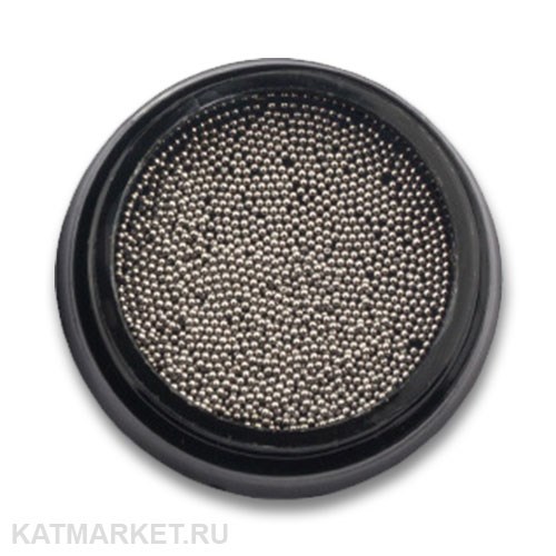 Металлические Бульонки в баночке, черные 0,8мм 61302031