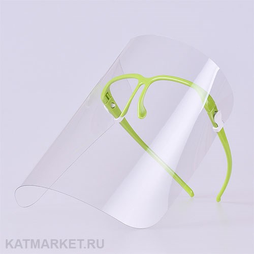 Щит защитный прозрачный 4шт, зеленая оправа 60416104