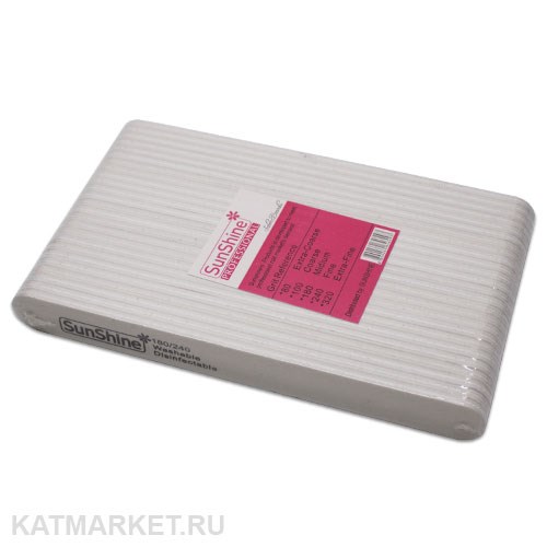 Пилка SunShine Прямая 180/240 белая, блок 25шт (1шт-16р) 60607222