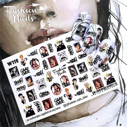 Fashion Nails Слайдер на прозрачной пленке White 118 61291118