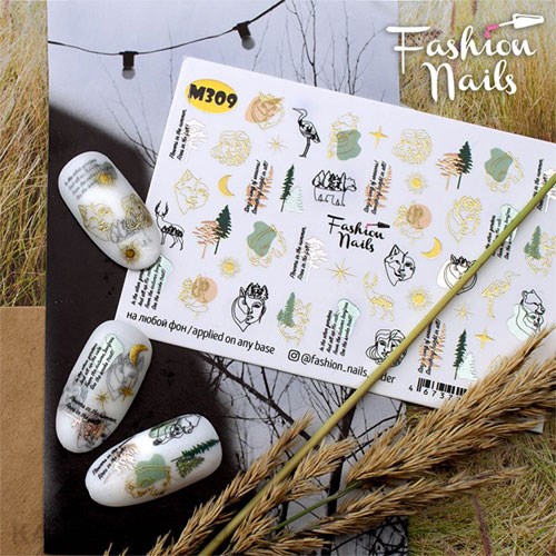 Fashion Nails Слайдер на прозрачной пленке Metallic 309 61293309