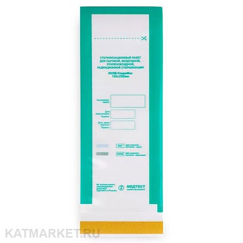 Медтест 100х250 Пакет для стерилизации 100шт, комбинированный 60403024