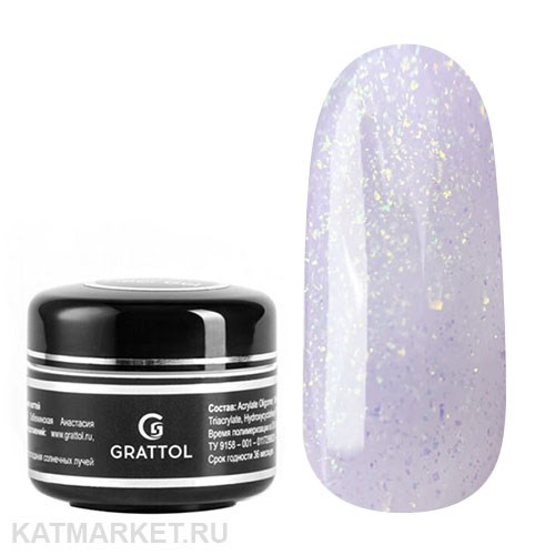 Grattol 15мл Farfor 03 Гель для моделирования с шиммером 10630003