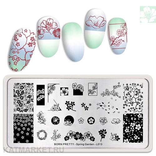 BornPretty Пластина для стемпинга Spring Garden L013 60501153