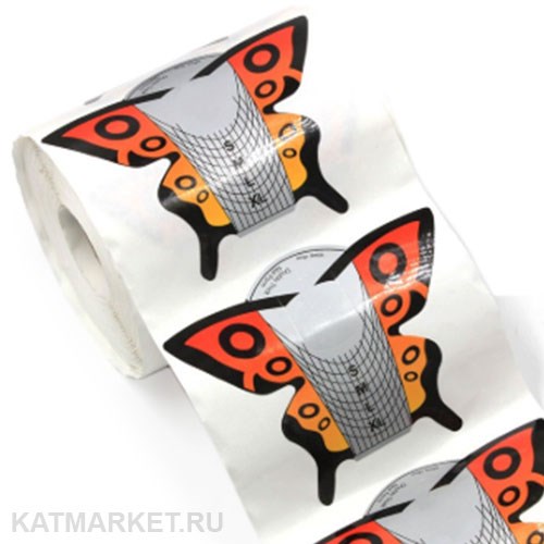 Формы для наращивания Бабочки 300шт, оранжевые 60810022